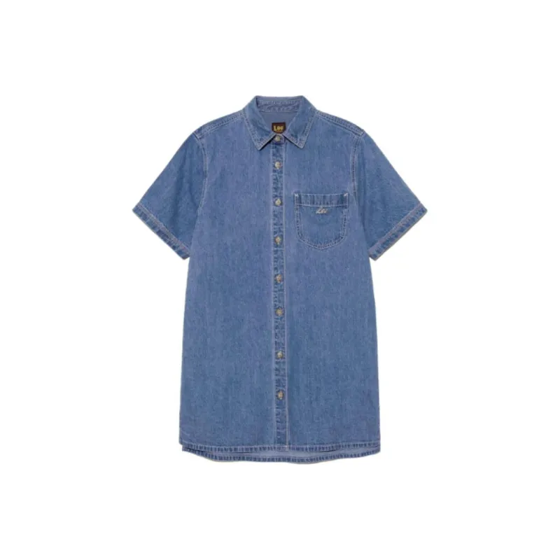 Lee Short Sleeved Dress Women's Deep Indigo-0