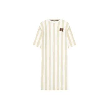 FENDI Striped Crewneck T Shirt Dress
