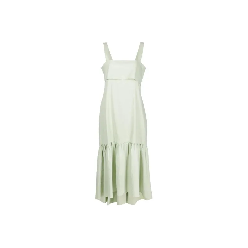 THEORY Slip Dresses Women's Light Green-0
