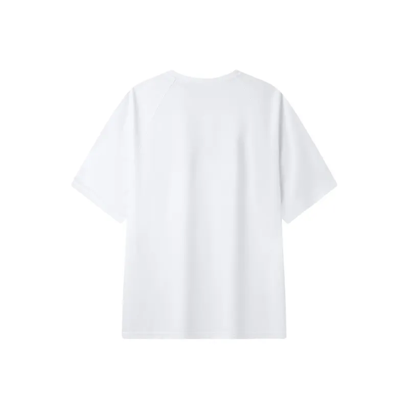 PEAK Casual Sportswear Unisex White Short Sleeved Shirt+Black Shorts-1