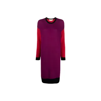 MARNI Long-Sleeved Dresses Women's Red Purple