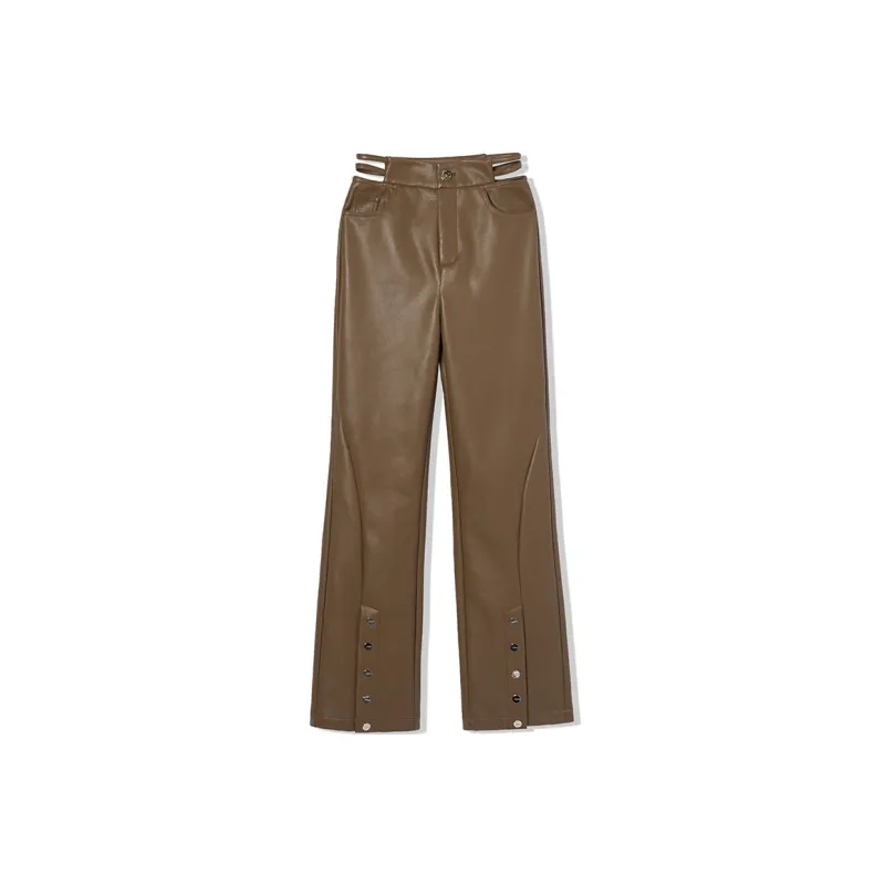 LA CRAWFISH Leather Pants Women's-0