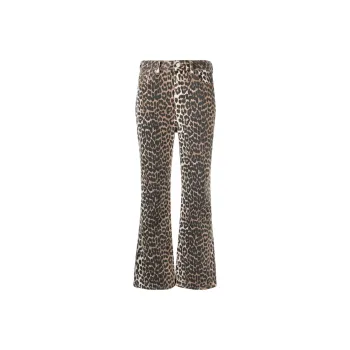 GANNI Leopard Foil Print Jeans