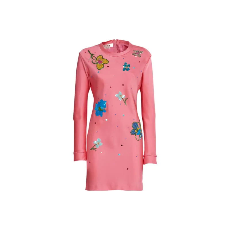 MARNI Long Sleeved Dresses Women's Pink-0