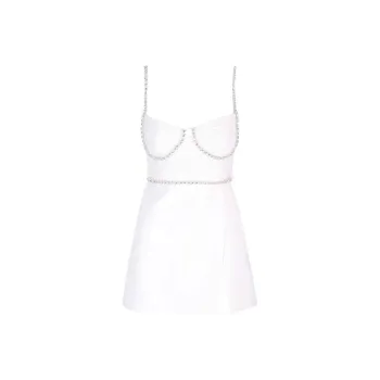 Self-portrait Crystal-embellished Lace Minidress