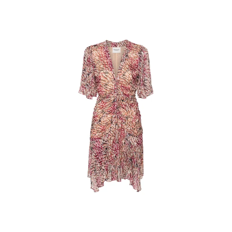 ISABEL MARANT ETOILE Short Sleeved Dress Women's Beige-0