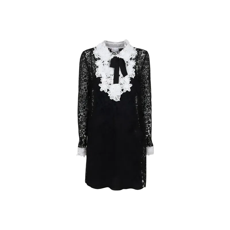 RED VALENTINO Long Sleeved Dresses Women's Black-0
