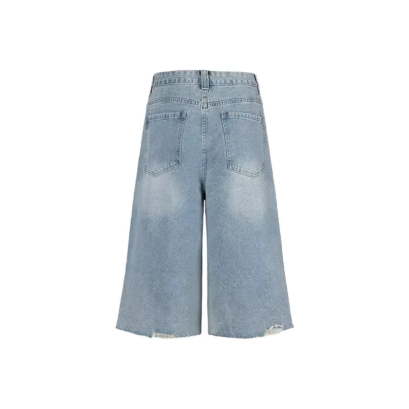TONYBEAR Denim Shorts Unisex Blue-1
