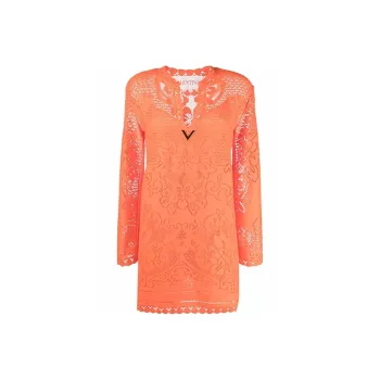 Valentino Long-Sleeved Dresses Women's Orange