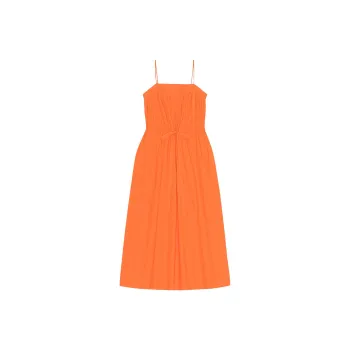 GANNI Tie Front Strapped Dress