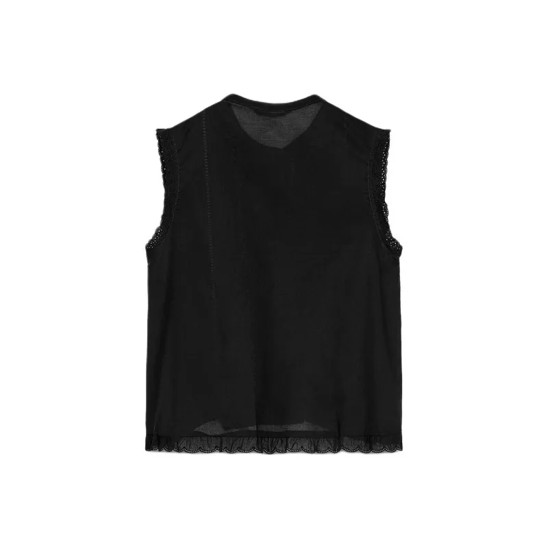 ZARA Tank Tops Women's Black-1