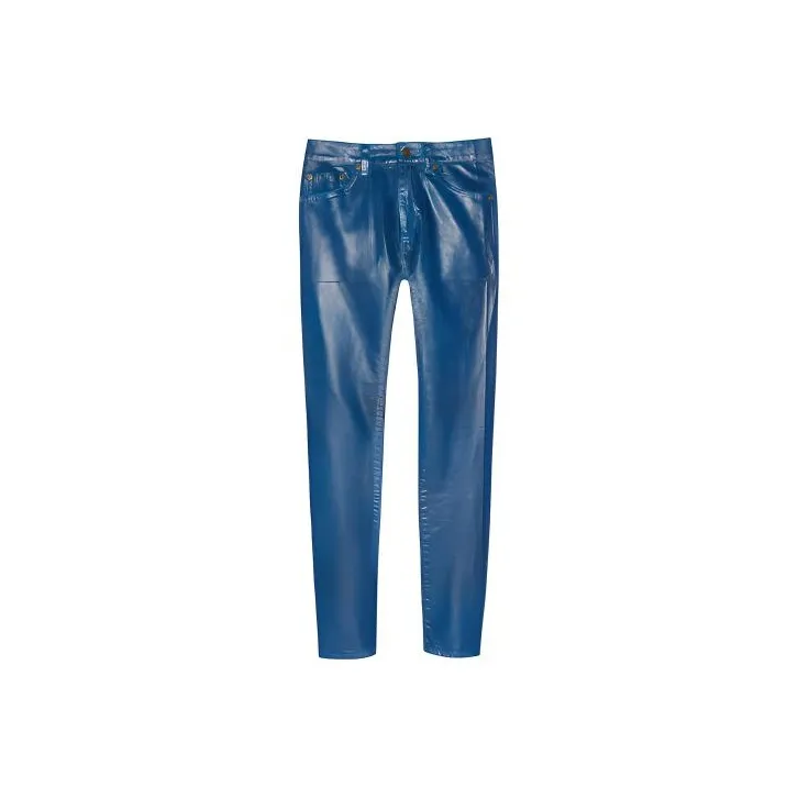 SAINT LAURENT Skinny Patent Style Trousers-0