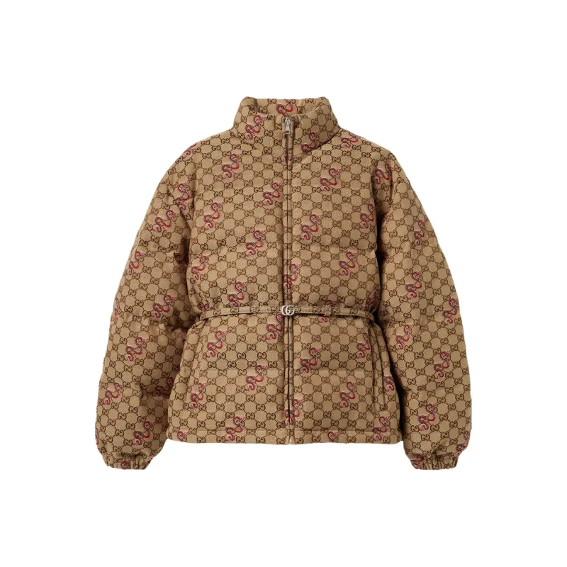 GUCCI SS25 Puffer Jacket Women's Dark Brown-0