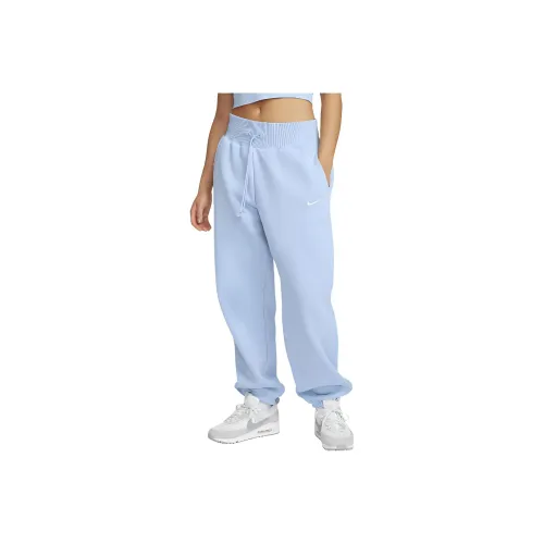 Nike Sportswear Phoenix Fleece Knitted Sports Pants Women's Light Shell Blue
