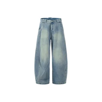 YIXIAOMO Jeans Unisex Blue