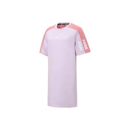 PUMA POWER Short Sleeved Dresses Women's Purple