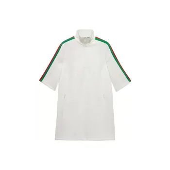GUCCI SS22 Short Sleeved Dress Women's White