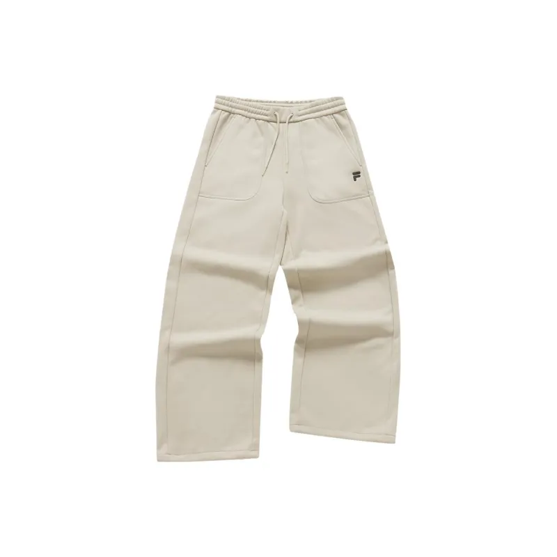 FILA FUSION Knitted Sweatpants Women's Starch Lactose Color-0
