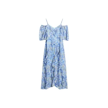 ELF SACK Short Sleeved Dresses Women's Blue