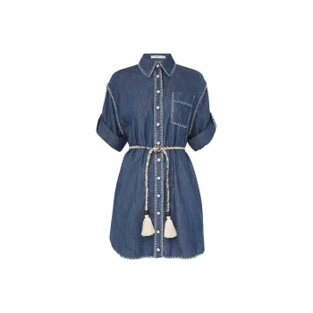 Zimmermann Denim Mini Shirt Dress