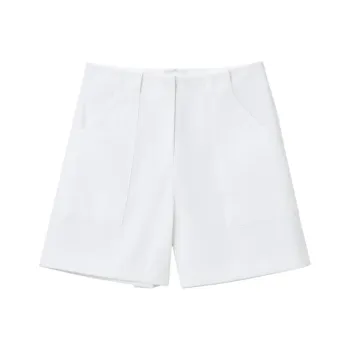 OVV Casual Shorts Women's Raw White Solid Color 02