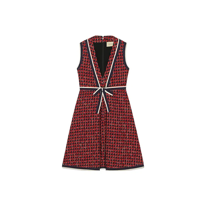 GUCCI FW21 Sleeveless Dress Women's Red-0