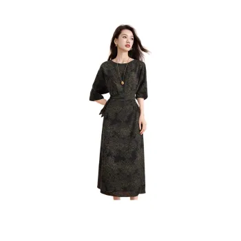 Mylan Short Sleeved Dress Women's Black Gold