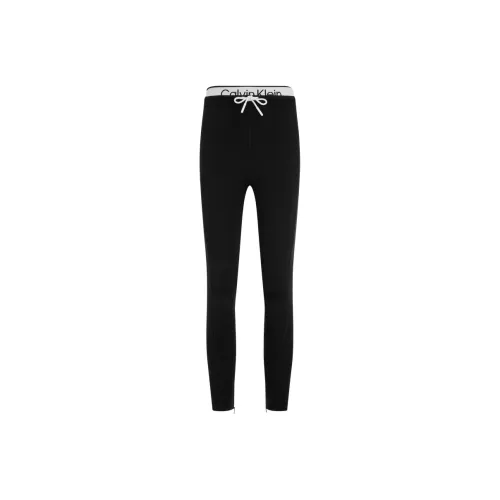 CALVIN Hybrid Knitted Sports Pants Women's Space Black