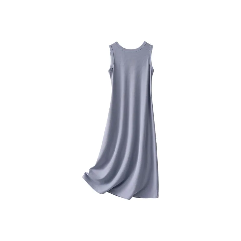 IHIMI SS24 Sleeveless Dress Women's Gray Blue-1