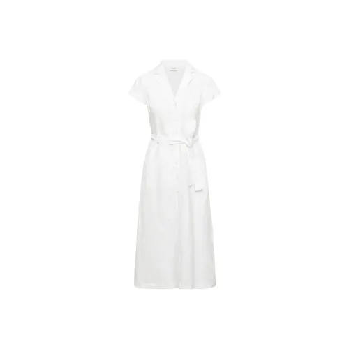 ARITZIA Wilfred Shirt Linen Dress Short-Sleeved Dresses Women's White/White