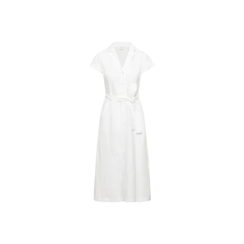 ARITZIA Wilfred Shirt Linen Dress Short-Sleeved Dresses Women's White/White-0