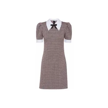 MIU MIU SS22 Short Sleeved Dresses Women's Brown
