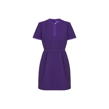 DIOR FW24 Short Sleeved Dresses Women's Purple
