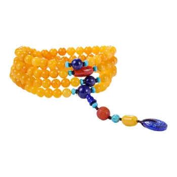 S&A Amber Beeswax Fine Jade Bracelets Women's