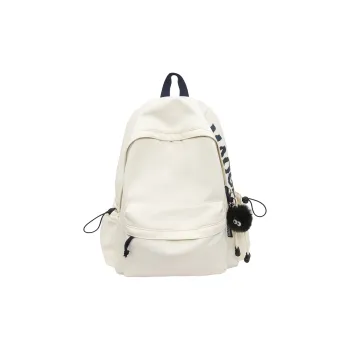 Dusen Kangaroo Nylon Backpack Unisex Ecru/Black/Yellow/Dark Blue