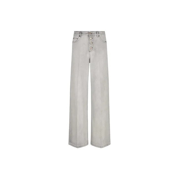 DIOR Quarterly New Products Jeans Women's Light Gray-0