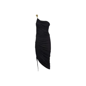 Bottega Veneta One-Shoulder Midi Dress