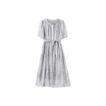 Mapping Short-Sleeved Dresses Women's Gray