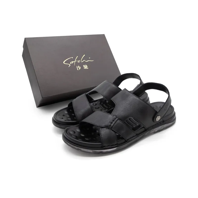 Satchi Sandal, Beach Shoes Men's Black-1