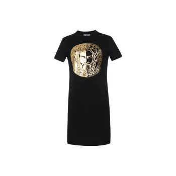 VERSACE Foil print T shirt Dress
