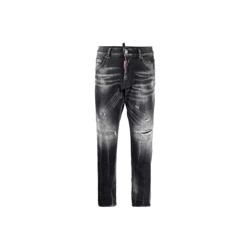 DSQUARED 2 Paint Splatter Cropped Leg Jeans-0