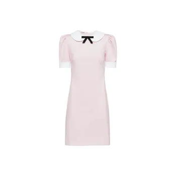 MIU MIU Short Sleeved Dress Women's Pink