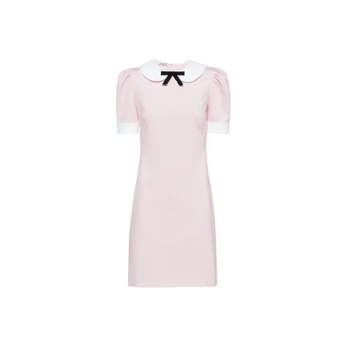MIU MIU Short Sleeved Dress Women's Pink