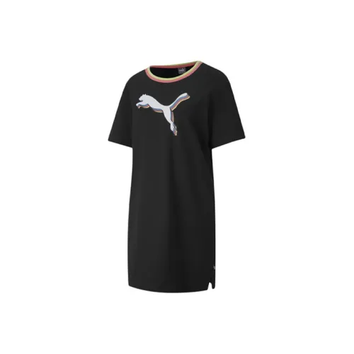 PUMA Short Sleeved Dresses Women's Black