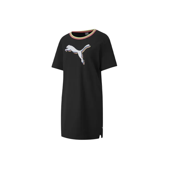 PUMA Short Sleeved Dresses Women's Black-0