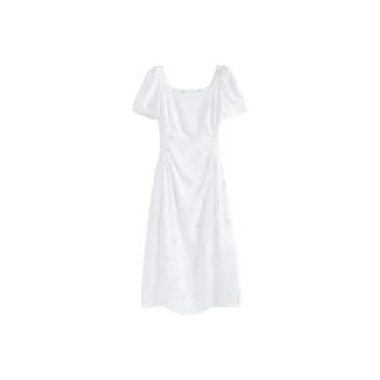 Udon House Short Sleeved Dresses Women's White