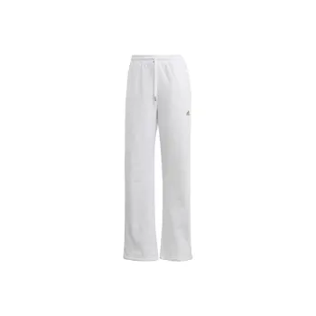 Adidas Embossed Monogram Fleece Pants Knitted Sports Pants Women's White