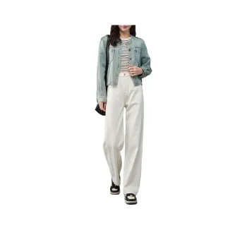 YALIDA Jeans Women's Cream White