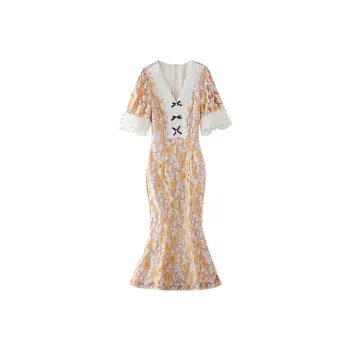 JINYE ORIENTAL Dress Women's Pumpkin Yellow