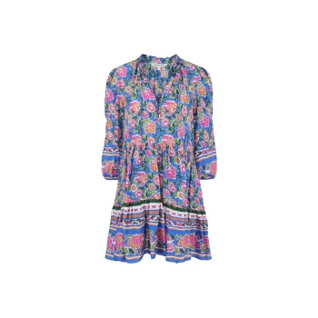 VERONICA BEARD Hawken Floral-print Silk Dress